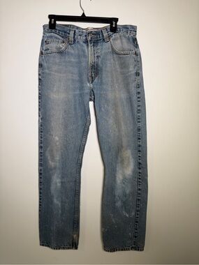 Levi’s 505 Regular Fit Jeans 33x32 Light Wash Distressed 100% Cotton
